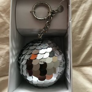 Michael Kors disco sequin Pom Pom purse charm